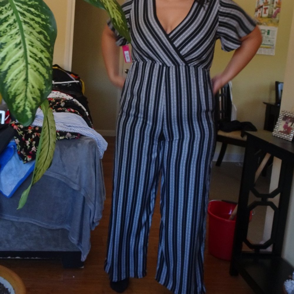 NEVER WORN WITH TAGS Striped jumpsuit